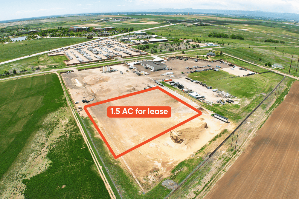 Industrial warehouse lease in Greeley CO – 1.5-acre yard with secure fencing and highway access