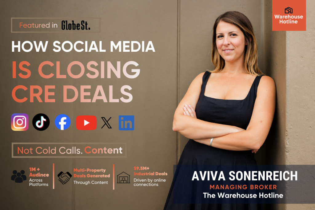 Aviva Sonenreich showcasing CRE social media strategy for industrial real estate success.