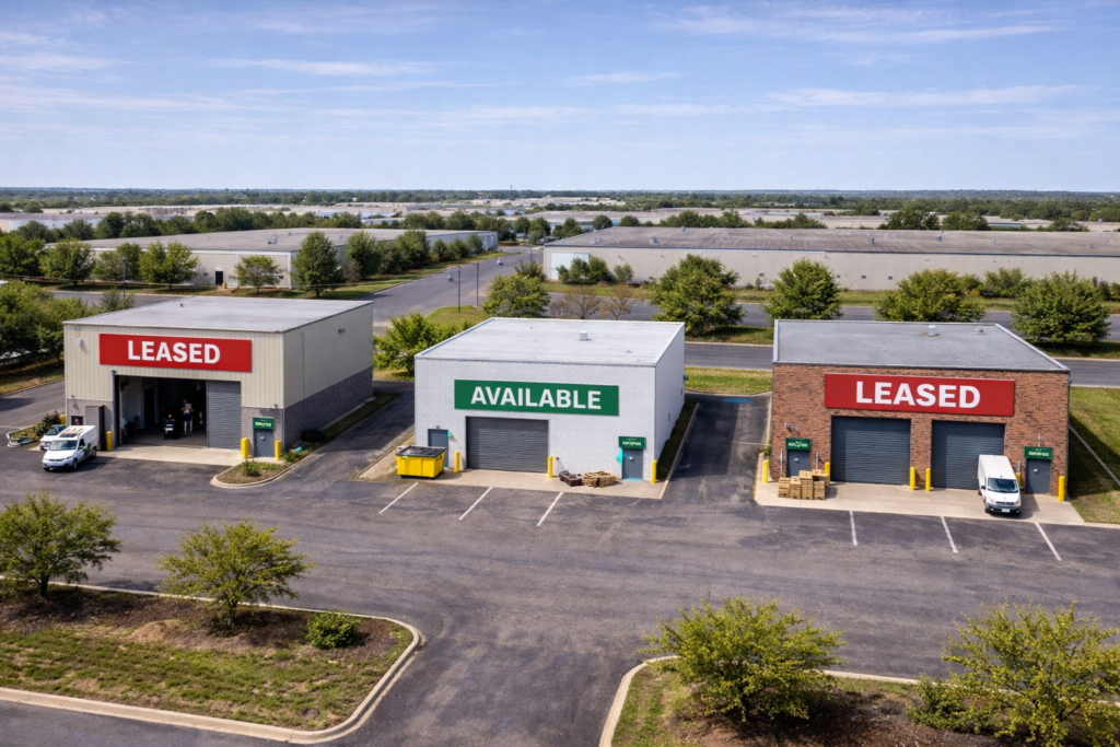 Denver warehouse leasing: exterior of industrial building ready for tenants in 2026