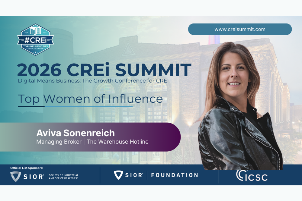 Aviva Sonenreich, 2026 CREi Women of Influence award recipient, at The Warehouse Hotline