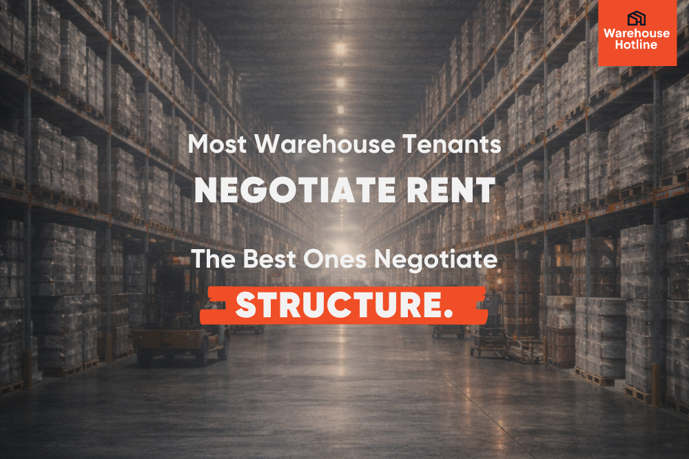 warehouse tenant representation negotiating industrial lease terms inside a warehouse
