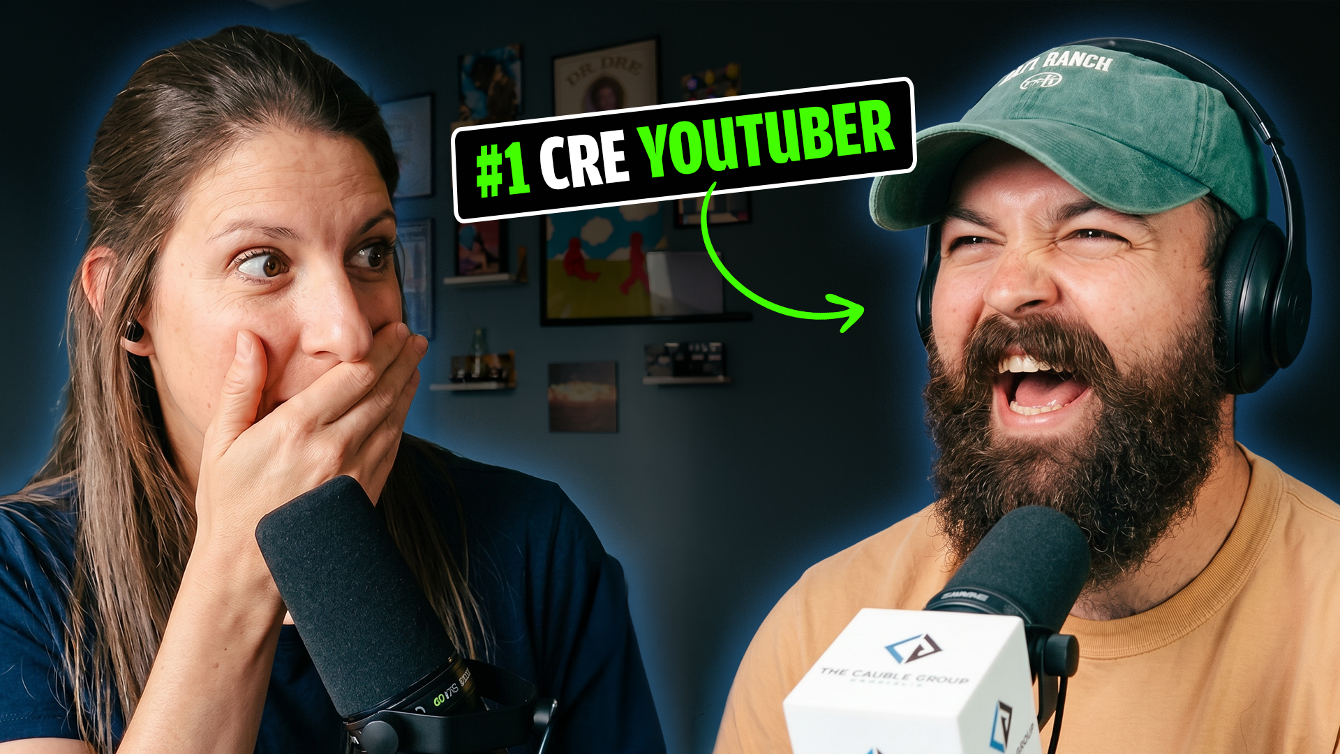 Tyler Cauble and Aviva Sonenreich discussing how commercial real estate brokers use YouTube, content marketing, and personal branding to generate clients, investors, and off-market deals.